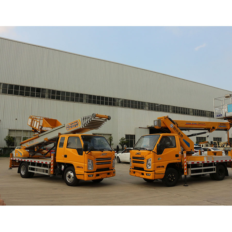 6 wheeler 18m 20m aerial platform working lift bucket hydraulic truck mounted man lifter basket truck