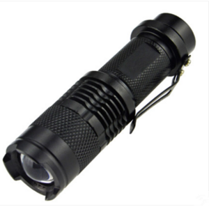 Small LED Tactical Flashlight SK68 Portable 3W Focusable Flashlight 1AA or 14500 Battery