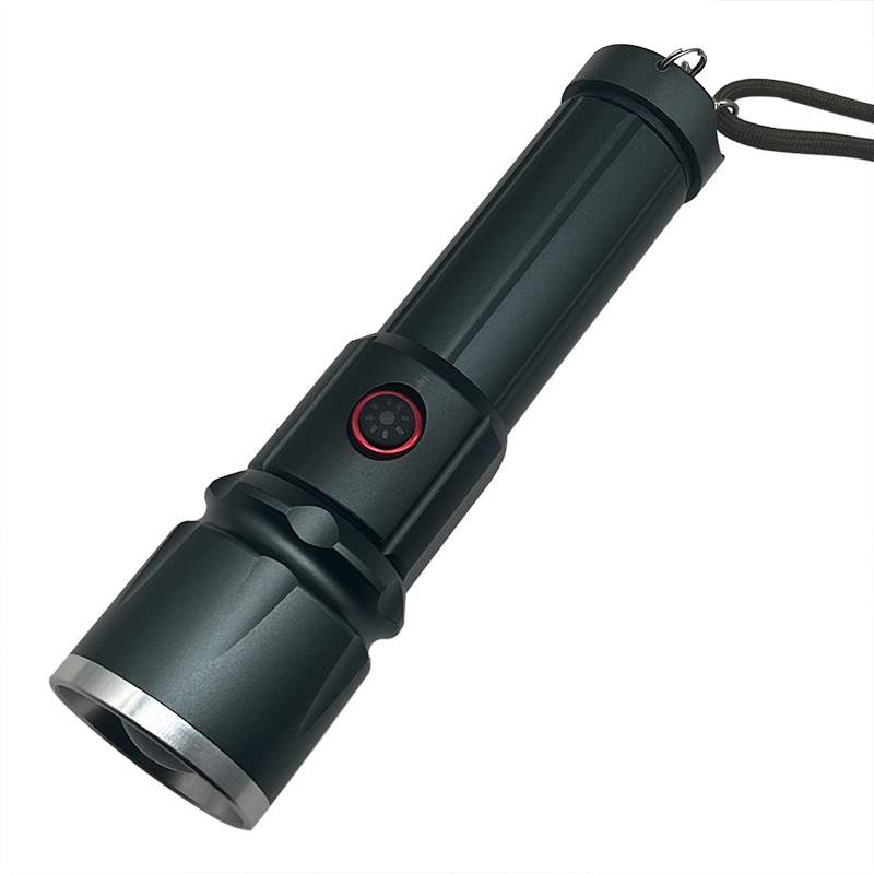 High lumen P50 LED Flashlight  LED Lamp Beads Waterproof Torch Zoomable 5 Lighting Modes 26650 Battery TYPE-C Charging