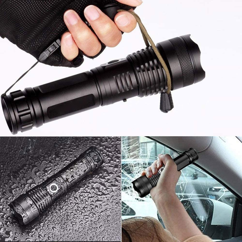 Ultra Bright Self Defense Flash Light USB Rechargeable Mini Torch Led Tactical Flashlight