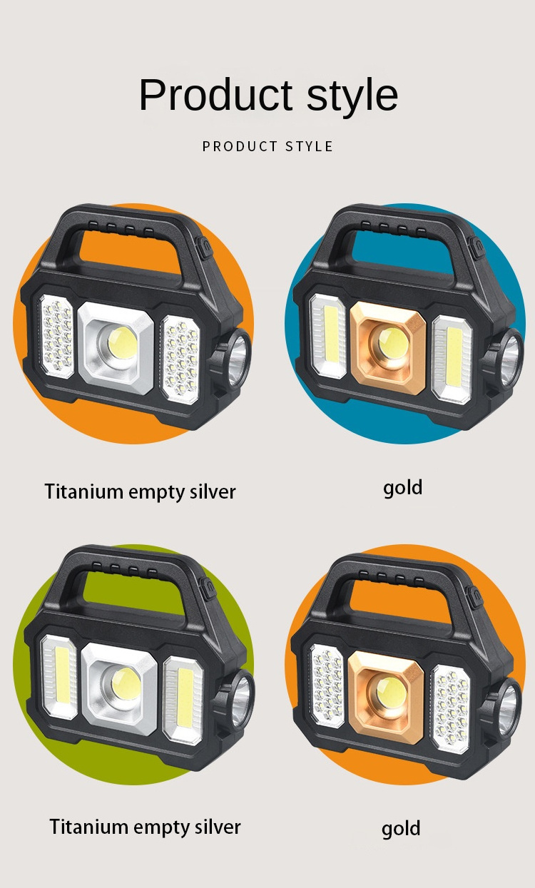 10W LED Work Light USB Rechargeable Solar energy Light Built-in Battery Spotlight Flashlight Lantern,Outdoor Camping Lamp