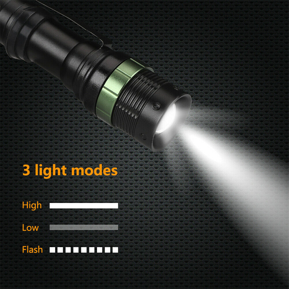 Tactical Flashlight waterproof LED torch lanterna Adjustable 300LM Zoomable Q5 Flashlight Torch Zoom Lamp Light Camping Night