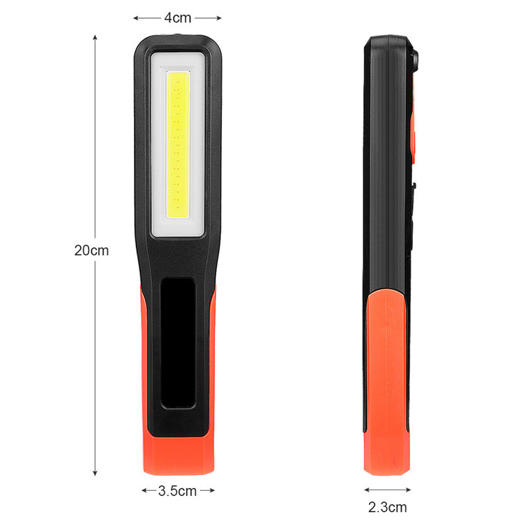 Portable Spotlight Working Light Rechargeable LED COB Camping Work Inspection Light Lamp Hand Hook Clip Torch