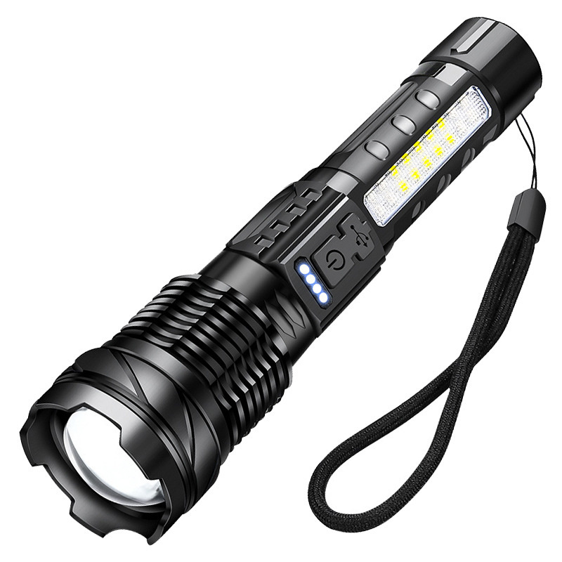 Waterproof  High Lumens USB Rechargeable Tactical Flashlights XHP50 Flashlight Most Powerful Portable LED Flashlight Outdoor