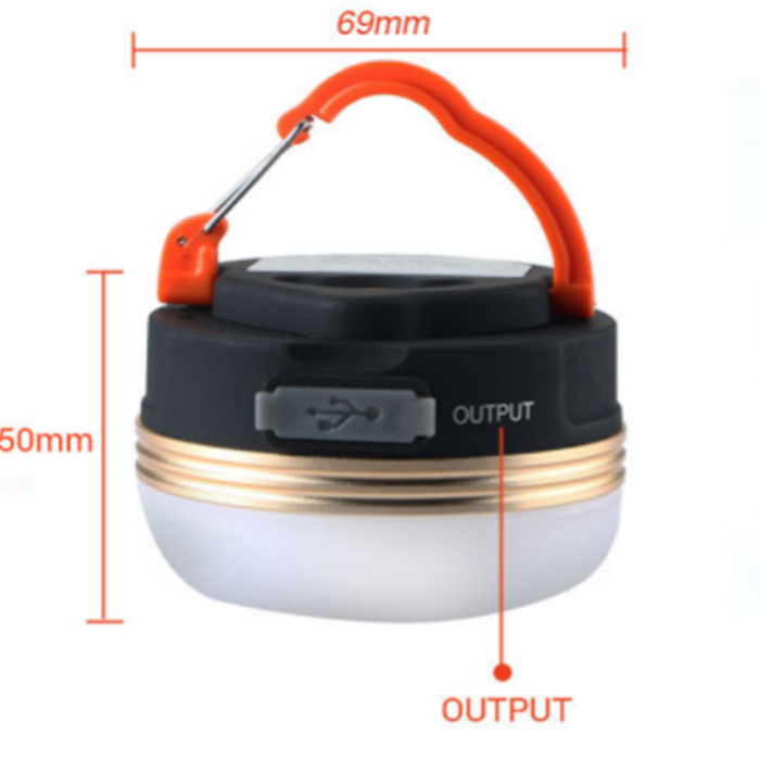 LED Gold camping tent lantern USB rechargeable 300LM3W Magnetic LED Lamp Outdoor Light LED Flexible Tent Lantern