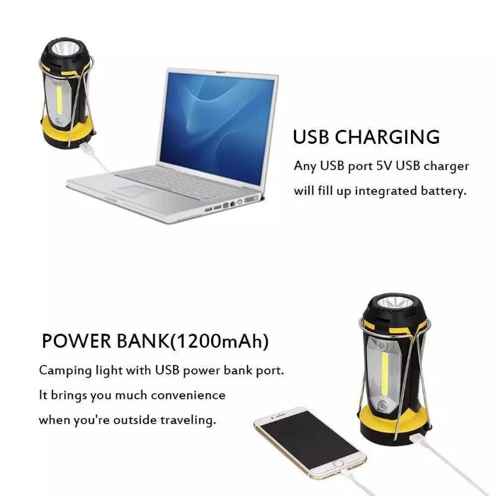 Multifunction LED camping light 18650 battery powered Outdoor Working lantern Portable Emergency Lamp Tent hanging Other Camping