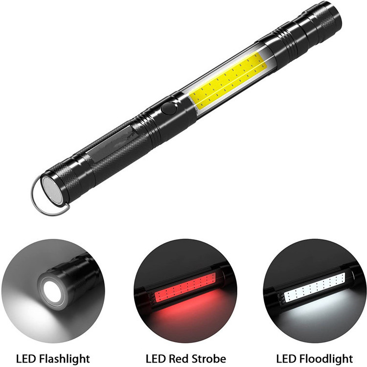 Magnetic LED flashlight Portable Torch Flexible Head Flashlight Torch with a Magnet Telescopic Flexible 3 LED Lamp Pick Up Tool