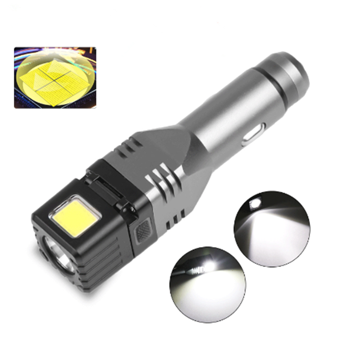 2020 new USB charging COB LED Flashlight car charging multi-purpose flashlight built-in battery tactical flashlight