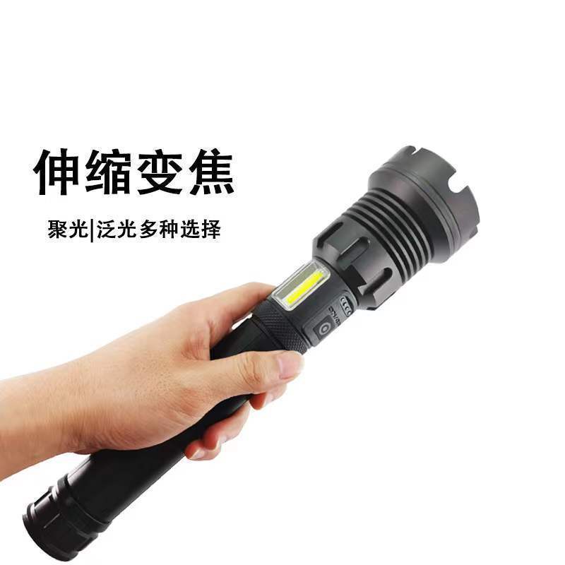 High Power 3000 Lumen P90 High light flashlight  LED Torch Aluminium Alloy Rechargeable flashlight  COB Flashlight