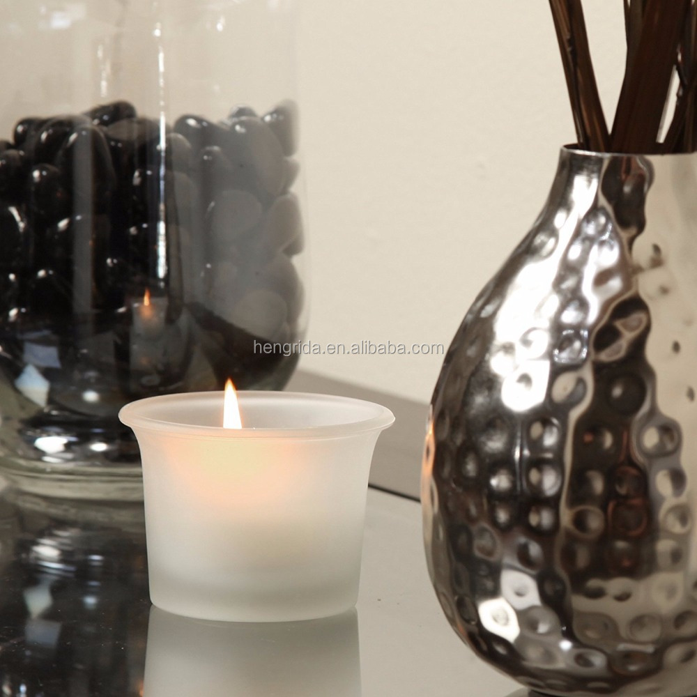 metallic color glass candle/tealight holder for home deco and weddings antique candle lamp