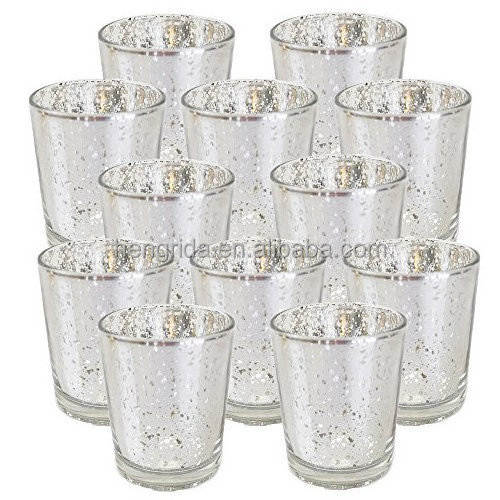 7oz (200ml) Metallic Effect Glass Candle Holder for Votive