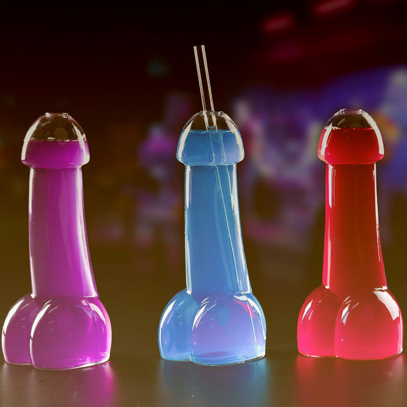 Sexy Adult Cup Wine Glasses Cocktail Drink Beer Penis Shape Glass Bottle For Night Bar Club Party Shot Glass