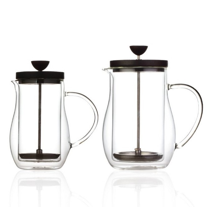 Double Wall Borosilicate Glass French Press Coffee Press 600ml 20oz Manual Coffee and Tea Maker Pot barrel