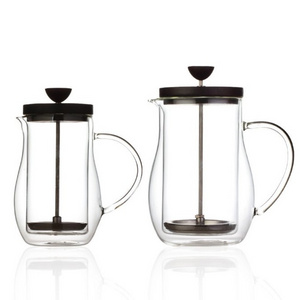 Double Wall Borosilicate Glass French Press Coffee Press 600ml 20oz Manual Coffee and Tea Maker Pot barrel