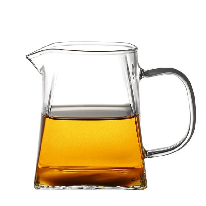 350ml 500ml Square Heat Resistant Borosilicate Glass Water Jug Coffee Jug with stainless steel lid fashionable drinking glasses