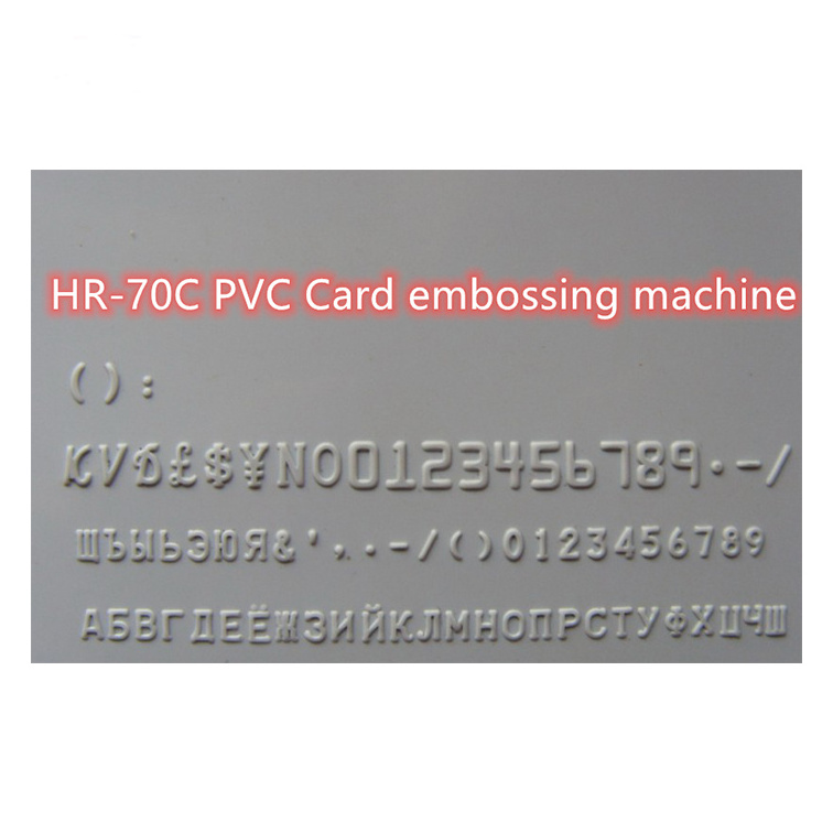 High Quality Manual PVC Card Embossing Machine 68 70  Character Letter Plastic Credit ID Plate Number Embosser