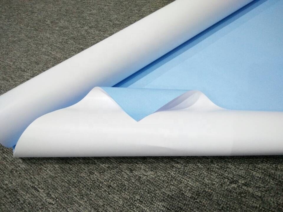 High quality 120G 1.27m 1.52m width blue back paper for poster photo/ Eco solvent blue back paper for inkjet printing