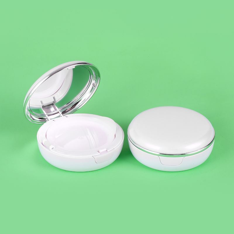 15G Elegant White Plastic Bb Mirror Empty Air Cushion Case With Puff And Sponge