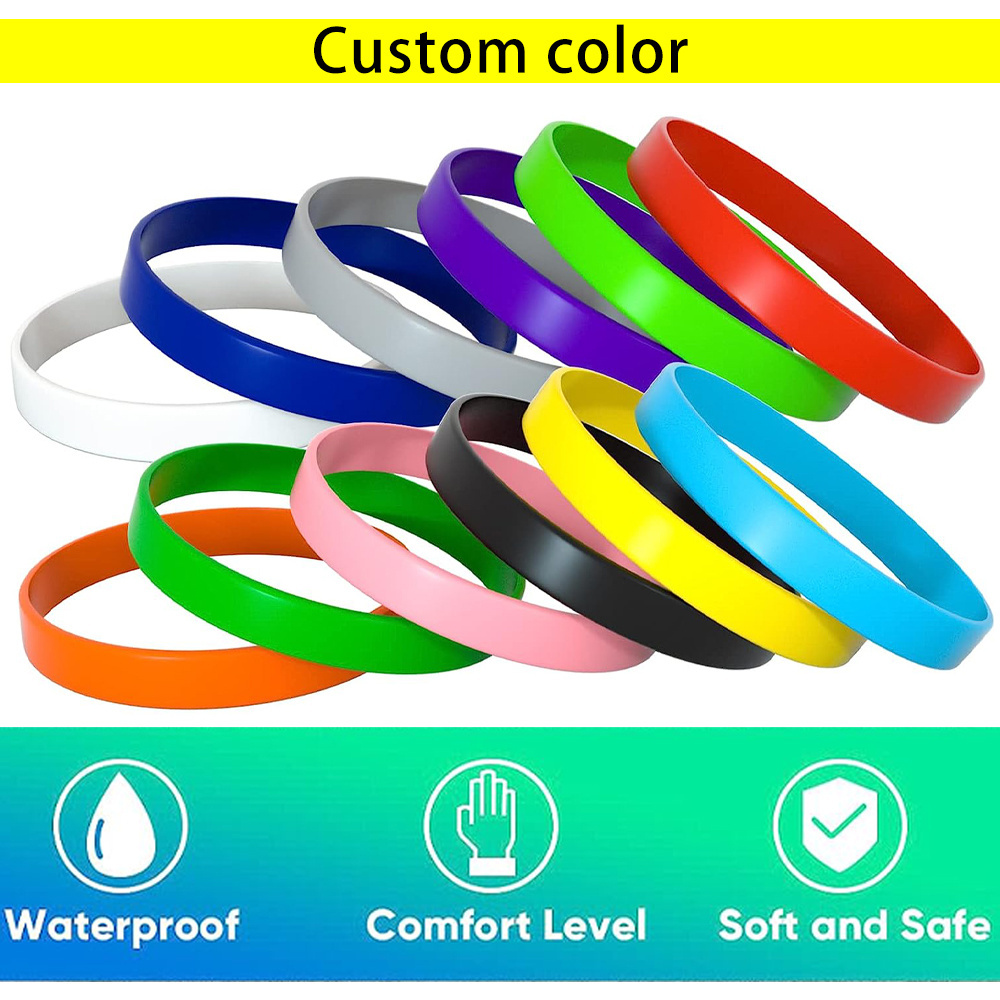 Customised Personalized Event Wrist Bands Rubber Silicone Bracelet Wristband With Logo Custom