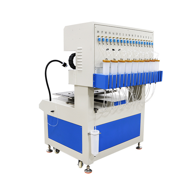 18 Color PVC Keychain Making Machine Rubber PVC Jeans Label Patch Machine Silicone Dispensing Machine