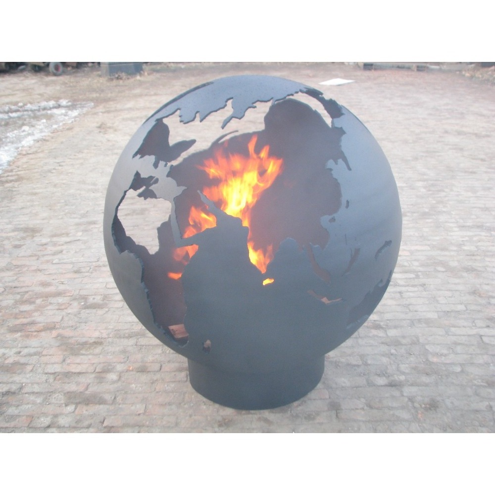 Garden Metal Sphere Fire bowl Outdoor Steel Fire Pit Bowl