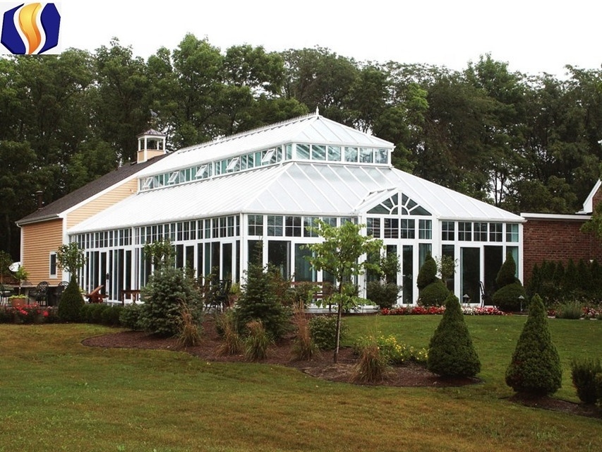 Trade Assurance Galvanized Steel frame garden greenhouse / glass victorian greenhouse for sale