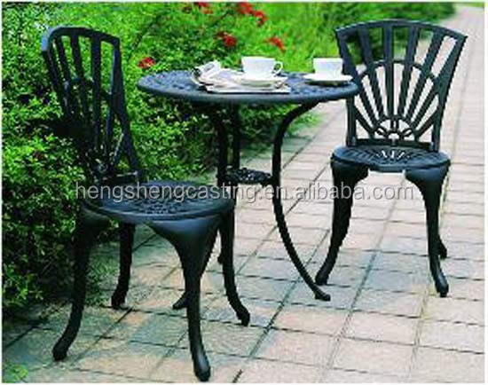 Aluminum outdoor furniture 2 chairs sets garden table and chairs sets