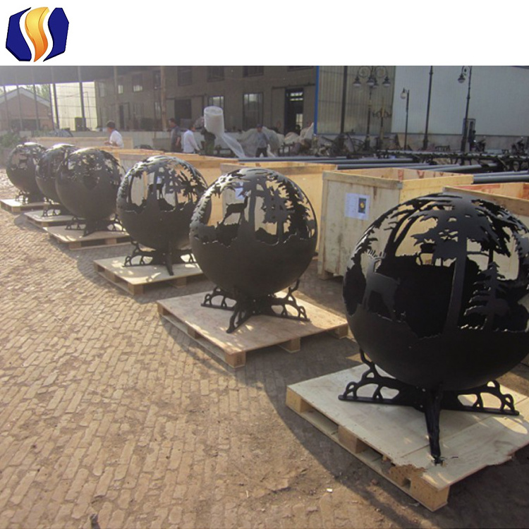 Outdoor patio sphere garden globe fire pits