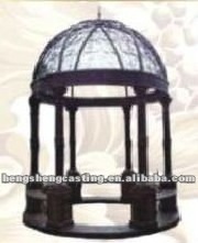 Antique outdoor round metal gazebo