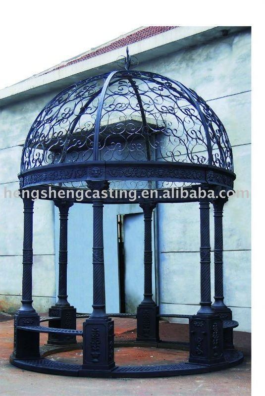 Outdoor round metal gazebo