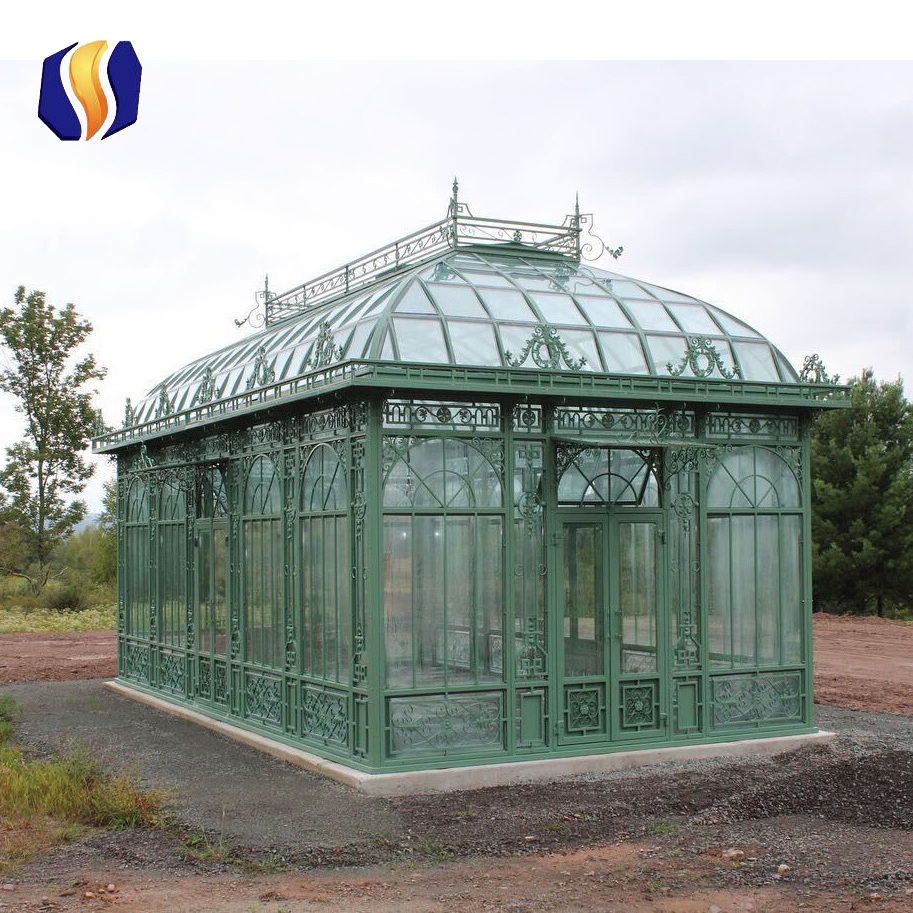 Garden glass house outdoor Sun room glass gazebo greenhouse