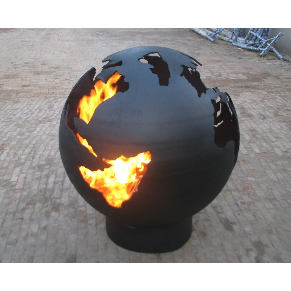 Garden Metal Sphere Fire bowl Outdoor Steel Fire Pit Bowl