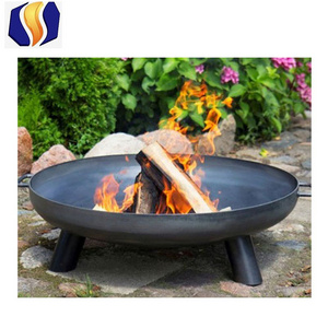 Rustic fire pit / garden fireplace / fire bowl with base