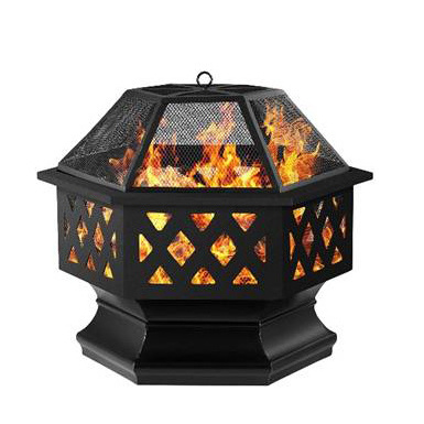 Camping Bonfire Hexagonal Firepit Luxury Outdoor Garden Patio Supplies Furniture Gazebo Metal BBQ Grills Bowl Fire Pit Tables