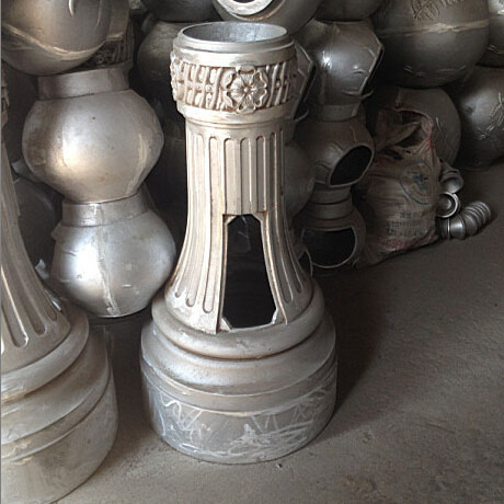 Cast aluminum outdoor lamp post parts base