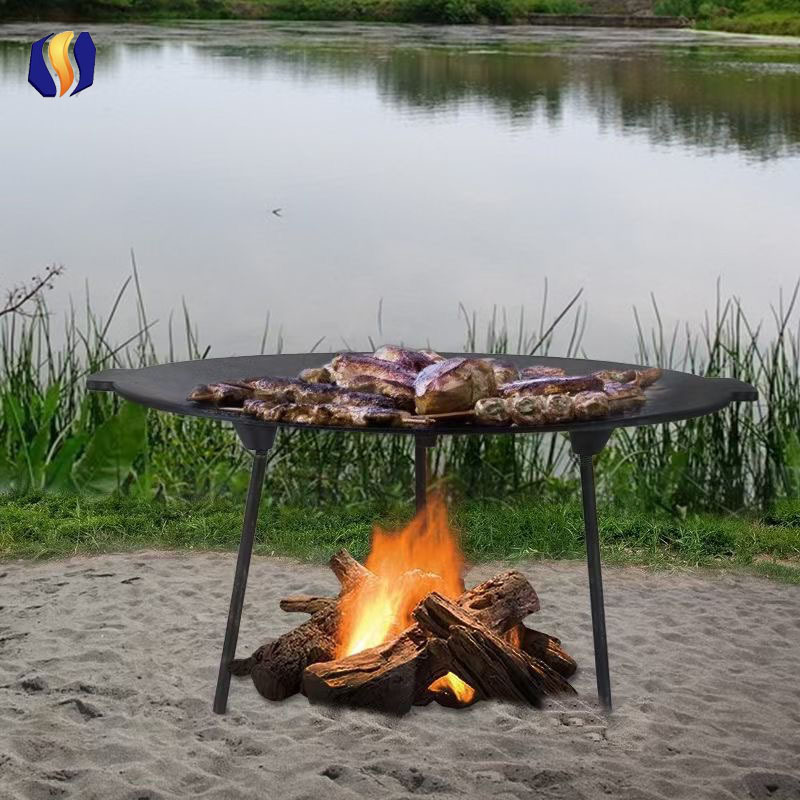 Botou Hengsheng Removable leg design Cast iron pan Flat barbecue pan