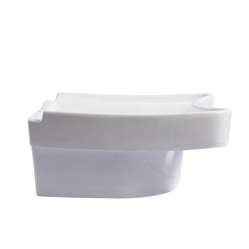 hot sale Barber Shop White And Black Hair Portable Ceramic Shampoo Bowl Basin Sink For Shampoo Bed