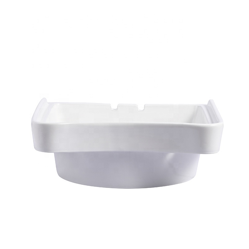 hot sale Barber Shop White And Black Hair Portable Ceramic Shampoo Bowl Basin Sink For Shampoo Bed