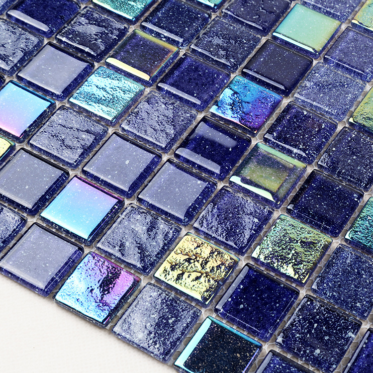 HXK03-A Italian style roman wall tile antislip glass swimming pool mosaic tiles factory OEM sale Starry night series