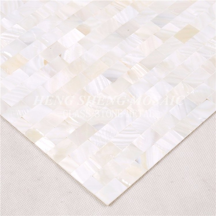 Latest Design Residential Pink Kitchen and Bathroom Raw White Mother Of Pearl Shell Mosaic Tile