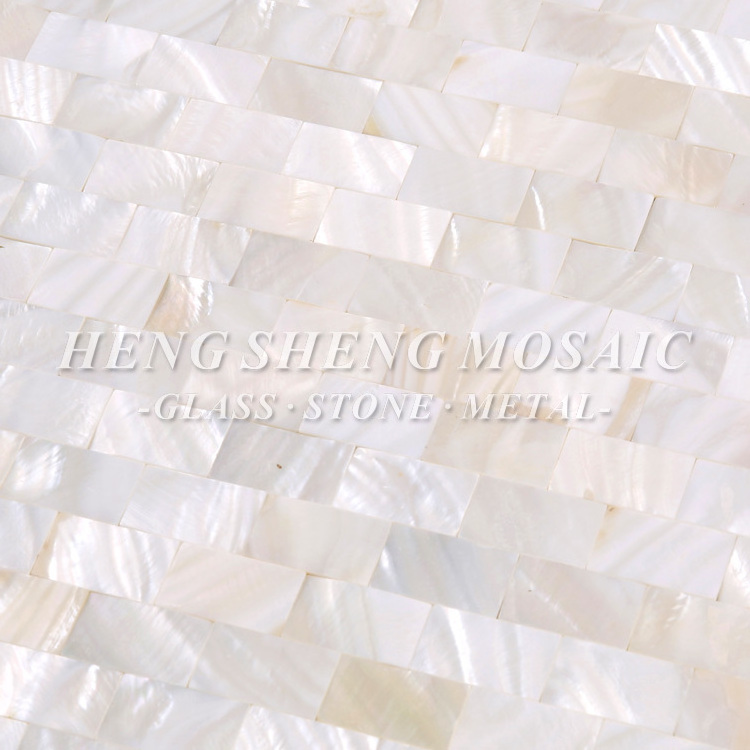 Latest Design Residential Pink Kitchen and Bathroom Raw White Mother Of Pearl Shell Mosaic Tile