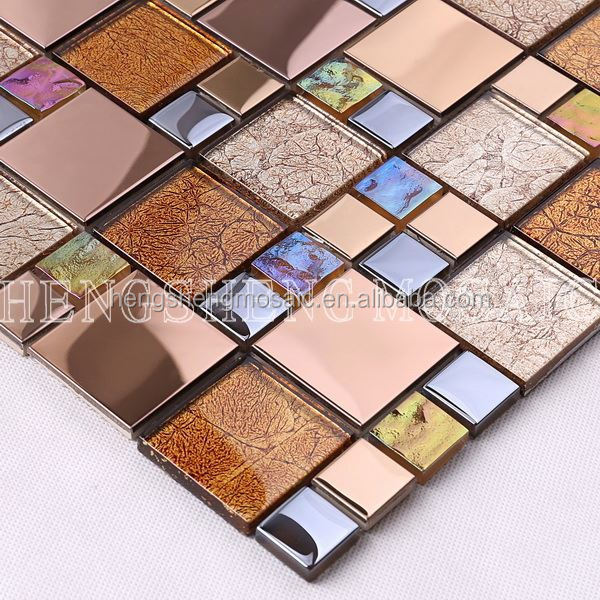 China supplier Gold foil 1/8 inch strip crystal mirror peel and stick wall tile