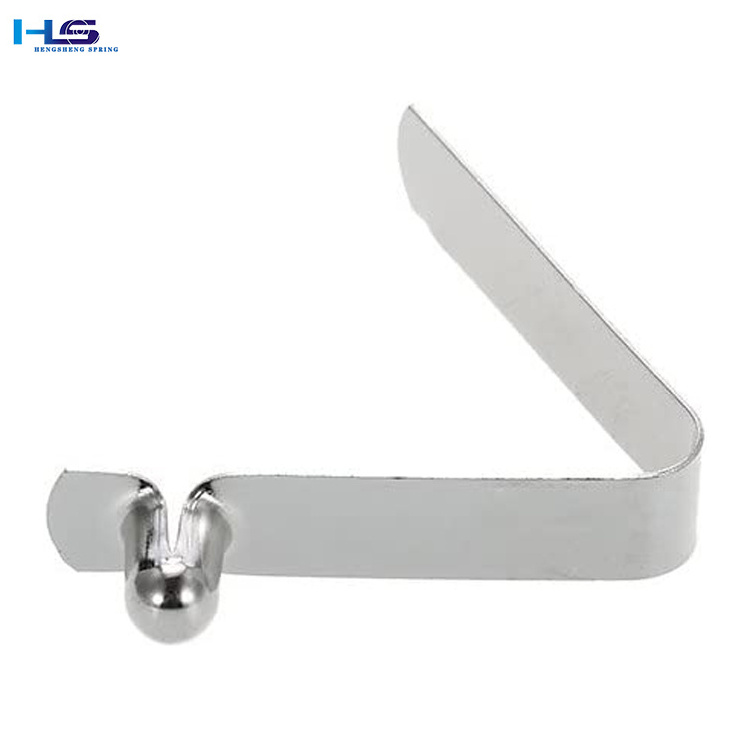 2024 Heng Sheng Custom Stainless Steel V Shape Push Pole Clips Spring Tent Lock Flat Metal Clamps