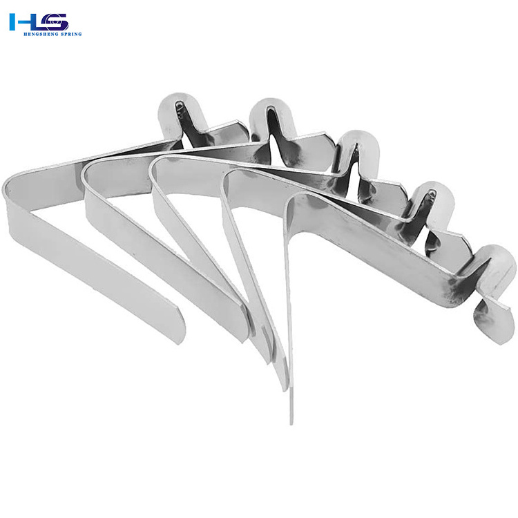 Hengsheng Custom Steel Flat Spring for Tent Tube Lock V Shaped Flat Push Button Clips Pins