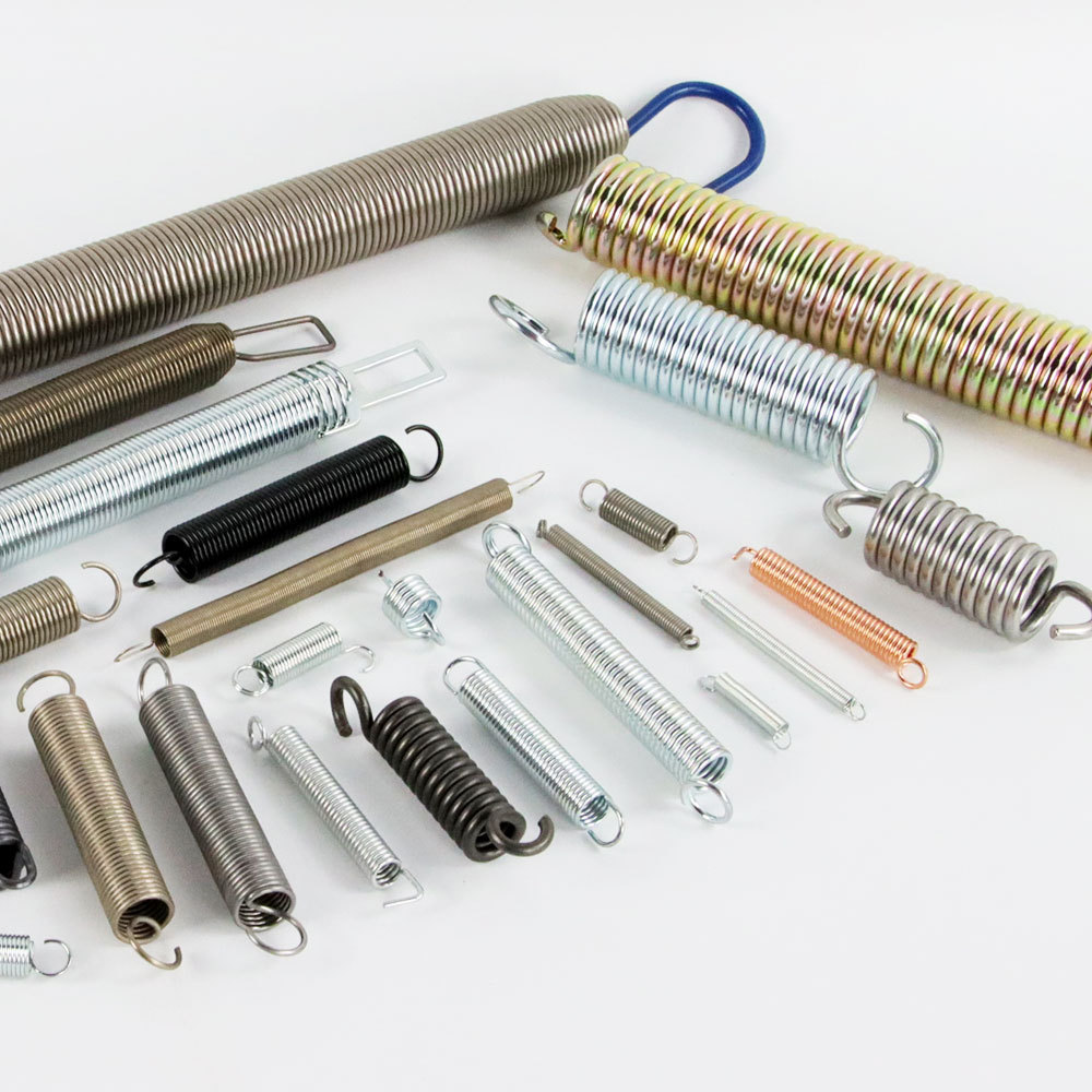 Manufacturer Custom Mini Small Micro Large Long Heavy Duty Stainless Steel Helical Tension Extension Spring Set with Hook Ends