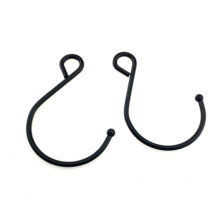 Industrial Bulk Stainless Steel Long Small Mini Large Gold White Black Metal Heavy Duty Hanging S Shaped Hanger Hook for Garden