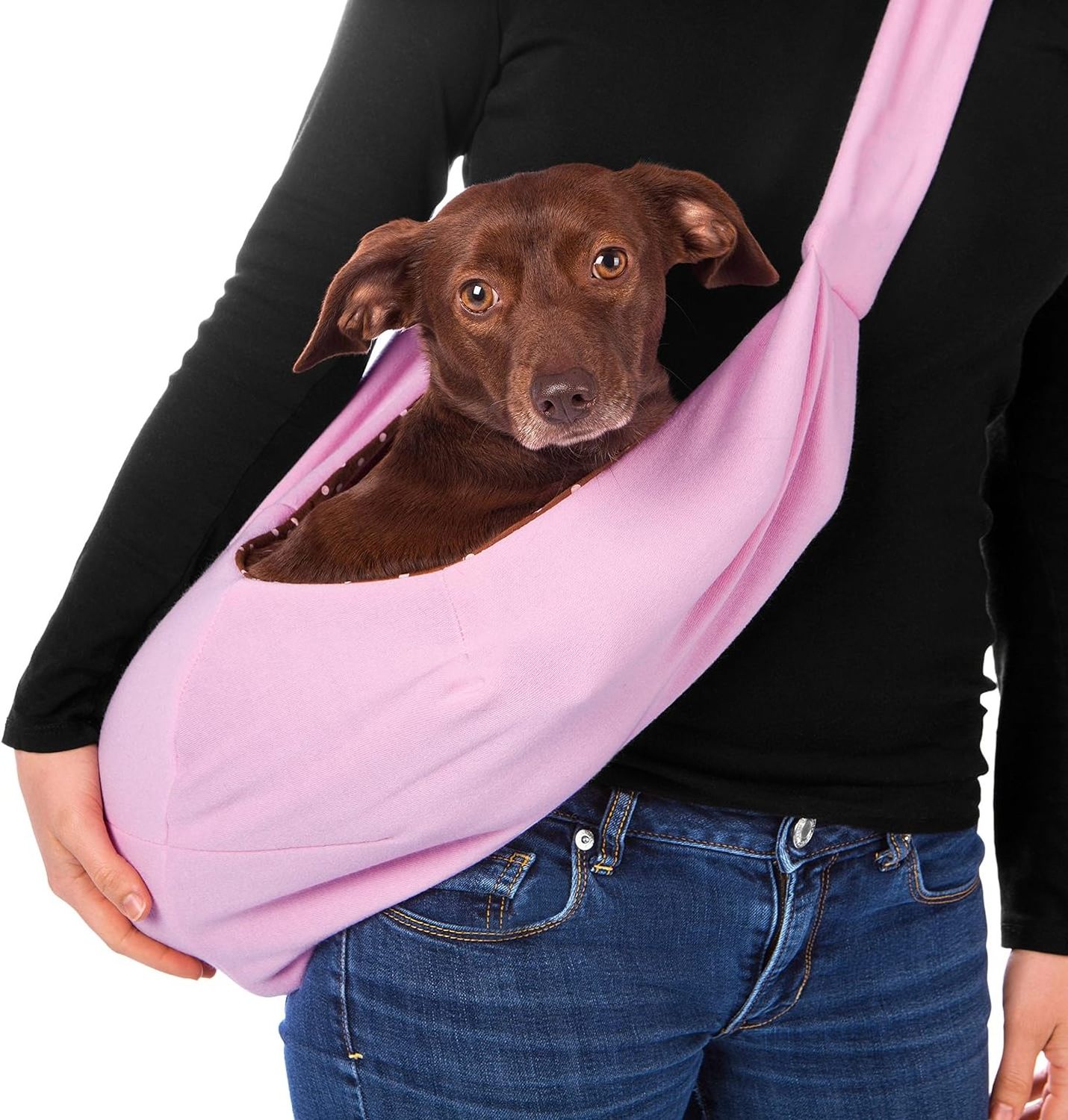 Reversible Dog Cat Sling Carrier Bag Puppy Carrier Pouch Pet Papoose Front Carrier