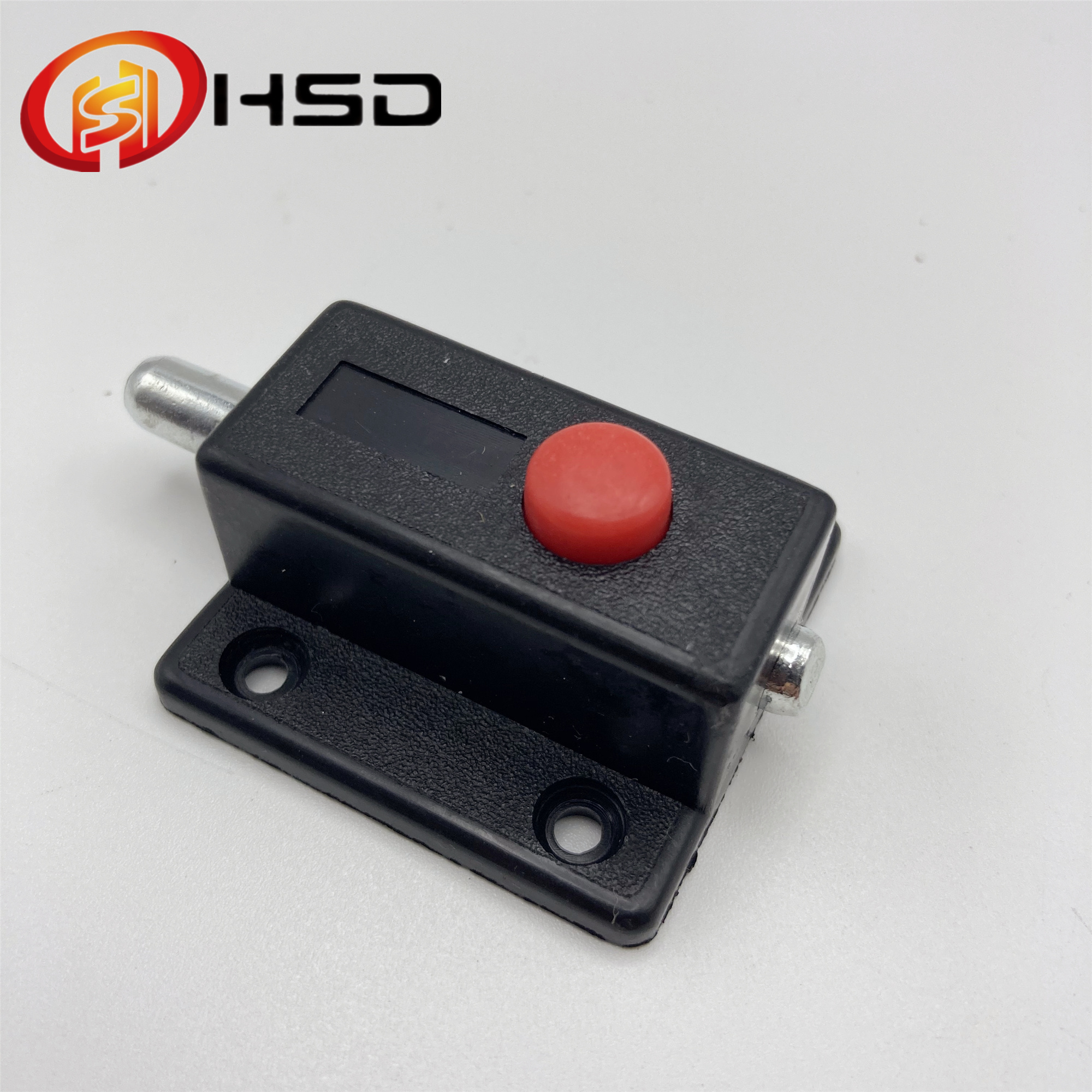 Hengshida Furniture Fittings Push open Latch Cabinet door magnetic Push button Lock Plastic door Catch