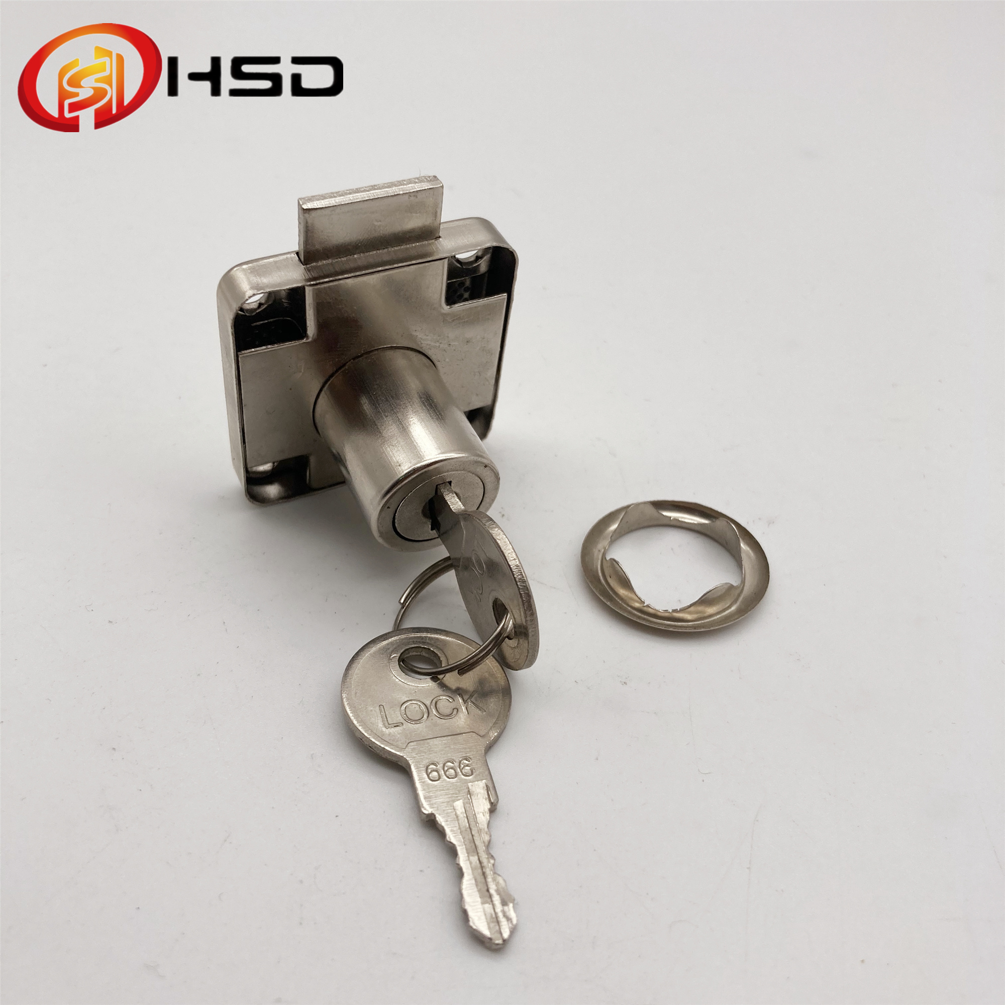 HENGSHIDA Cabinet Door Lock Metal Keys Chrome Plated Zinc Alloy Cabinet door Lock office desk  Drawer lock