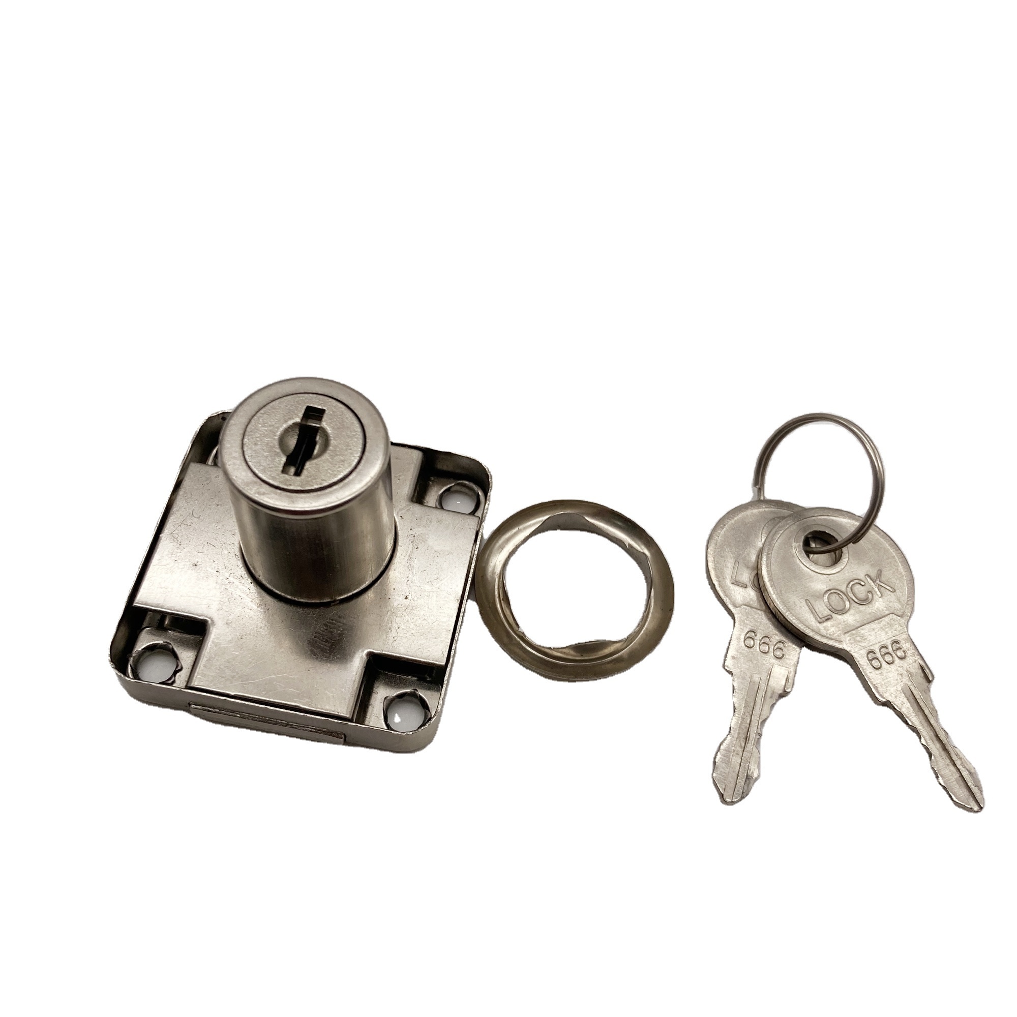 HENGSHIDA Cabinet Door Lock Metal Keys Chrome Plated Zinc Alloy Cabinet door Lock office desk  Drawer lock